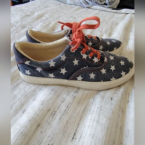 Mango Kids Canvas Sneakers - Navy and White stars - Picture 2 of 3